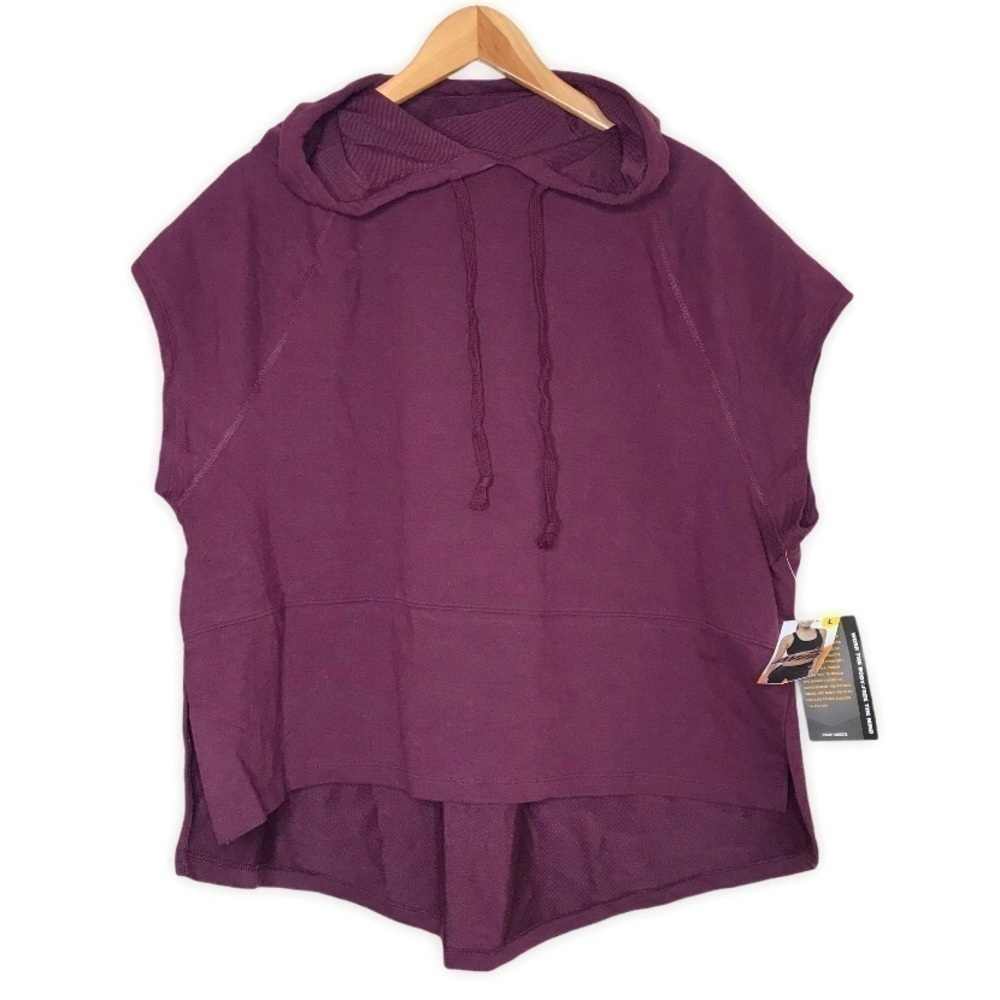 AVIA Metropolis Burgundy Workout Cropped Hoodie